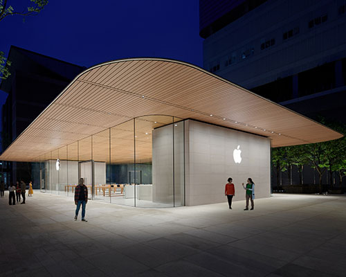 apple and foster + partners introduce an 'island of serenity' to heart of taipei