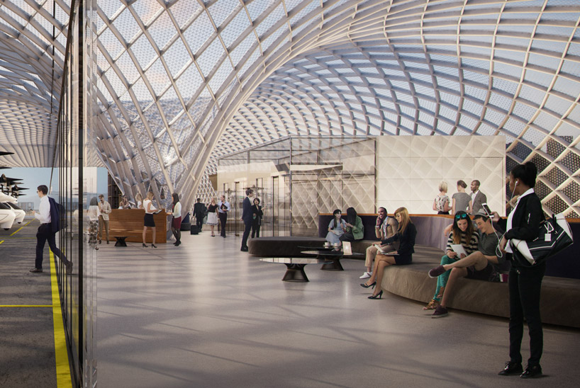 foster + partners designs uber air skyport for santa clara
