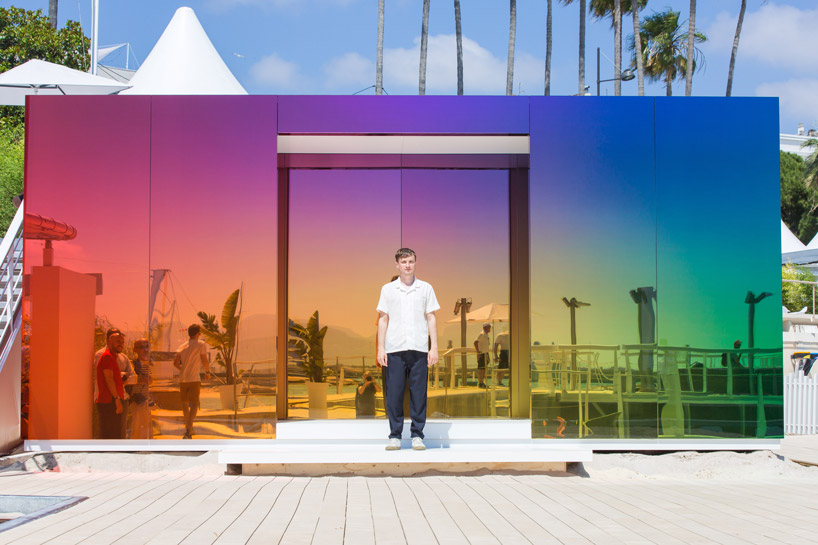 germans ermičs creates rainbow glass cabin for instagram at cannes lions 2019 designboom