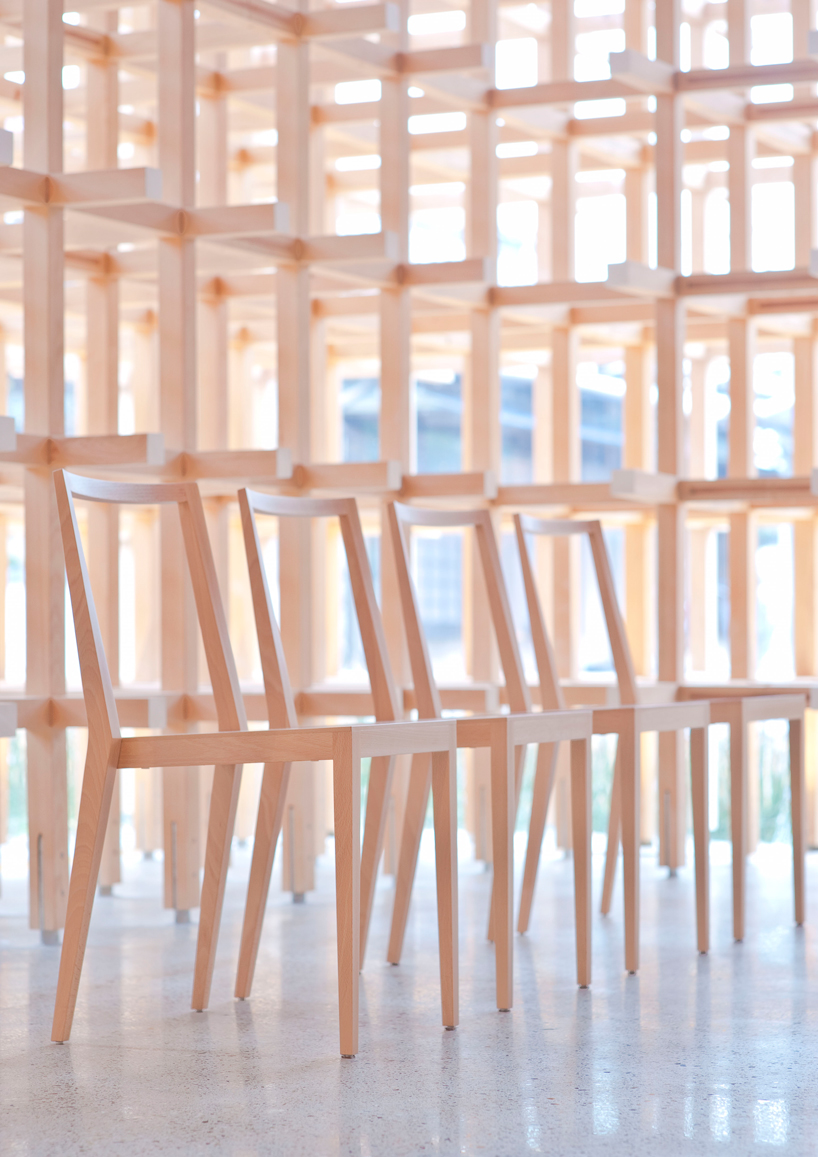 kengo kuma unveils 'furniture that blends into the surroundings' at time & style amsterdam designboom