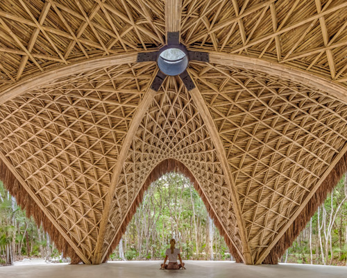 CO-LAB designs the LUUM temple with sweeping catenary arches made from bamboo