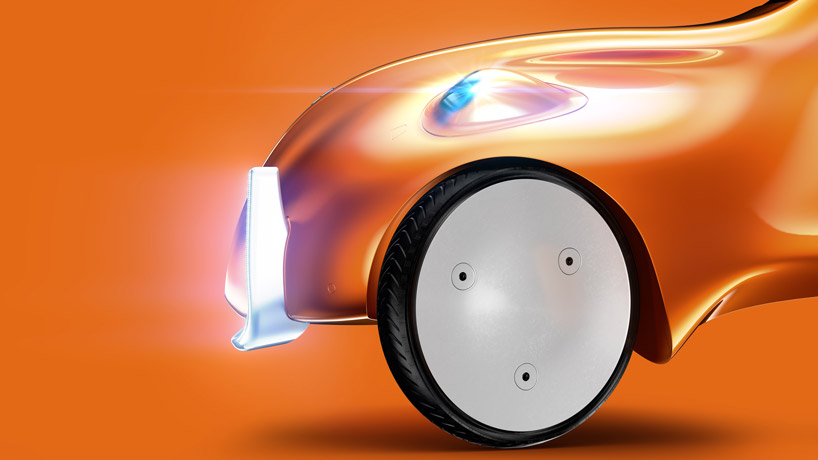 martin hajek imagines citroen's 2CV as a modern day electric mobile designboom