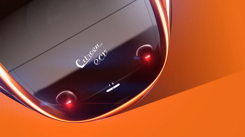 martin hajek imagines citroen's 2CV as a modern day electric mobile designboom