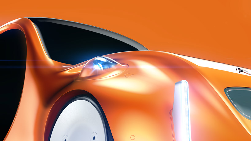 martin hajek imagines citroen's 2CV as a modern day electric mobile designboom