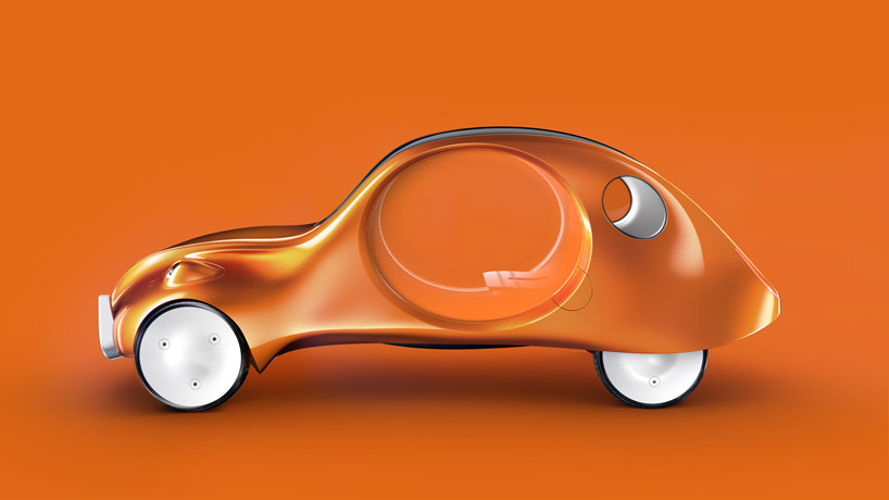 martin hajek imagines citroen's 2CV as a modern day electric mobile designboom