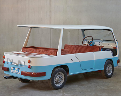 four coach-built fiat beach cars park up at design miami basel 2019