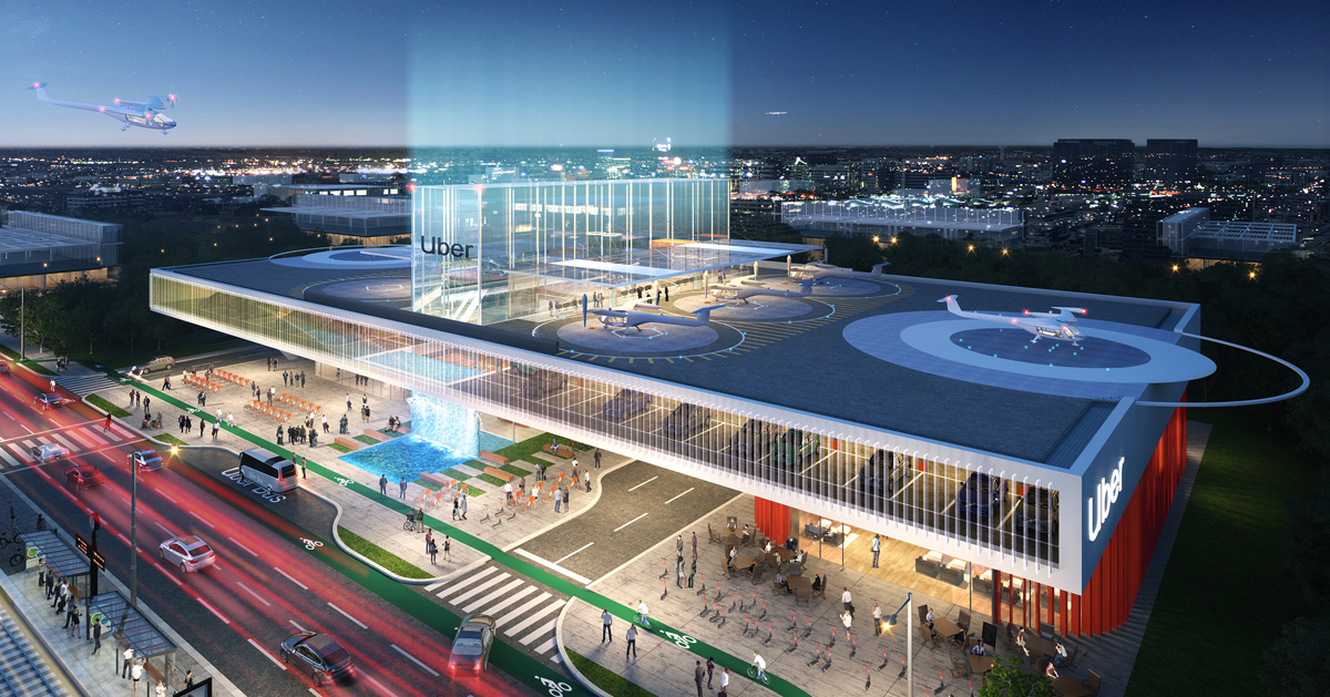 uber plans skyports to enable aerial ridesharing with uber air by 2023