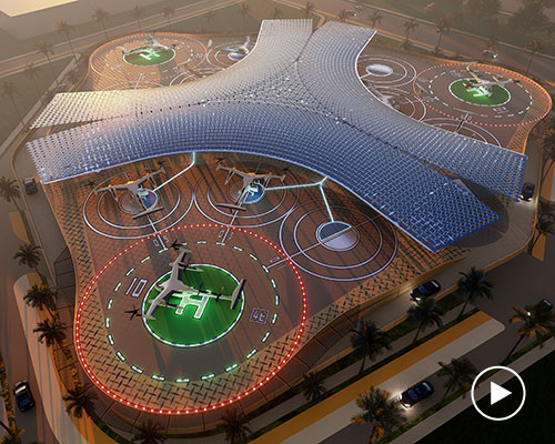 SHoP and corgan design skyports to enable aerial ridesharing with uber air by 2023