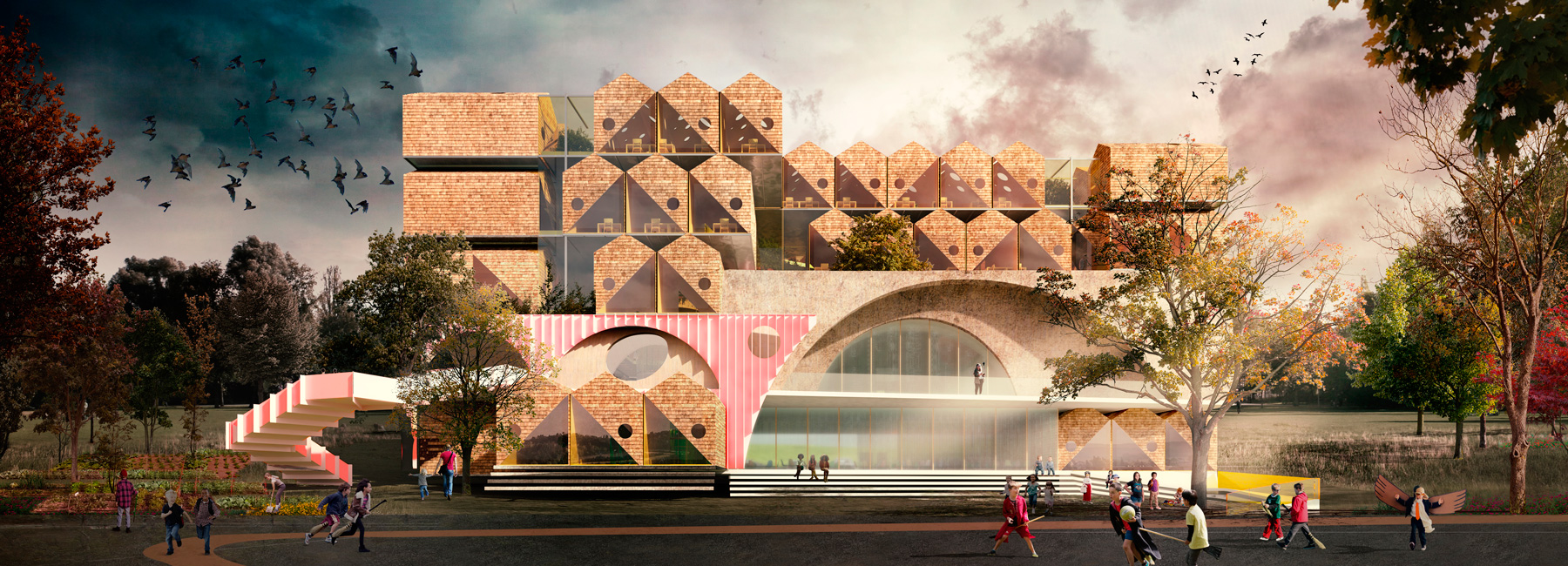 andreÌs jaque plans the reggio school in madrid as a complex, vertical ecosystem