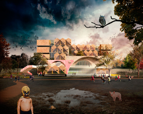 andrés jaque plans the reggio school in madrid as a complex, vertical ecosystem