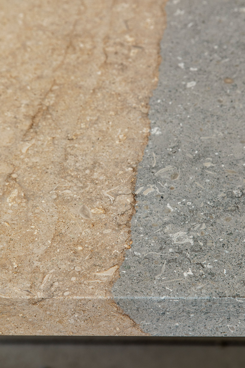 the BICOLORE collection by BCXSY highlights the beauty of ancient vicenza stone designboom