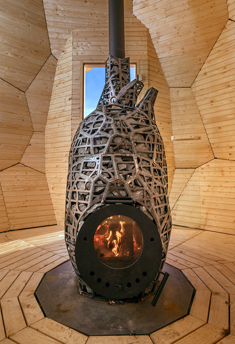 bigert & bergström's solar egg, a golden mirrored sauna, returns to sweden - 2