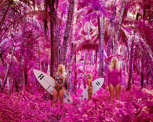 female surfers star in this fantasy-inducing infrared film and photo series by billabong