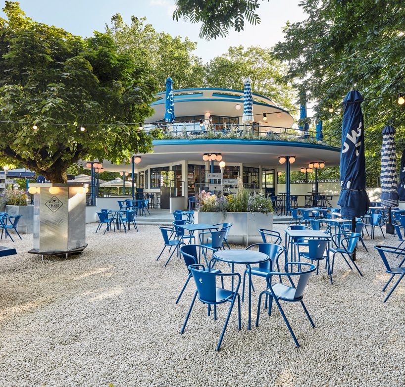 studio modijefsky converts historic tearoom in amsterdam's vondelpark into modernist taproom