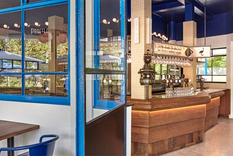 studio modijefsky converts historic tearoom in amsterdam's vondelpark into modernist taproom