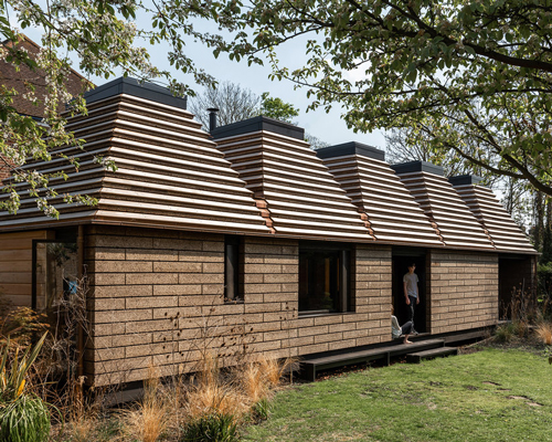 this innovative, monolithic house is made almost entirely out of cork
