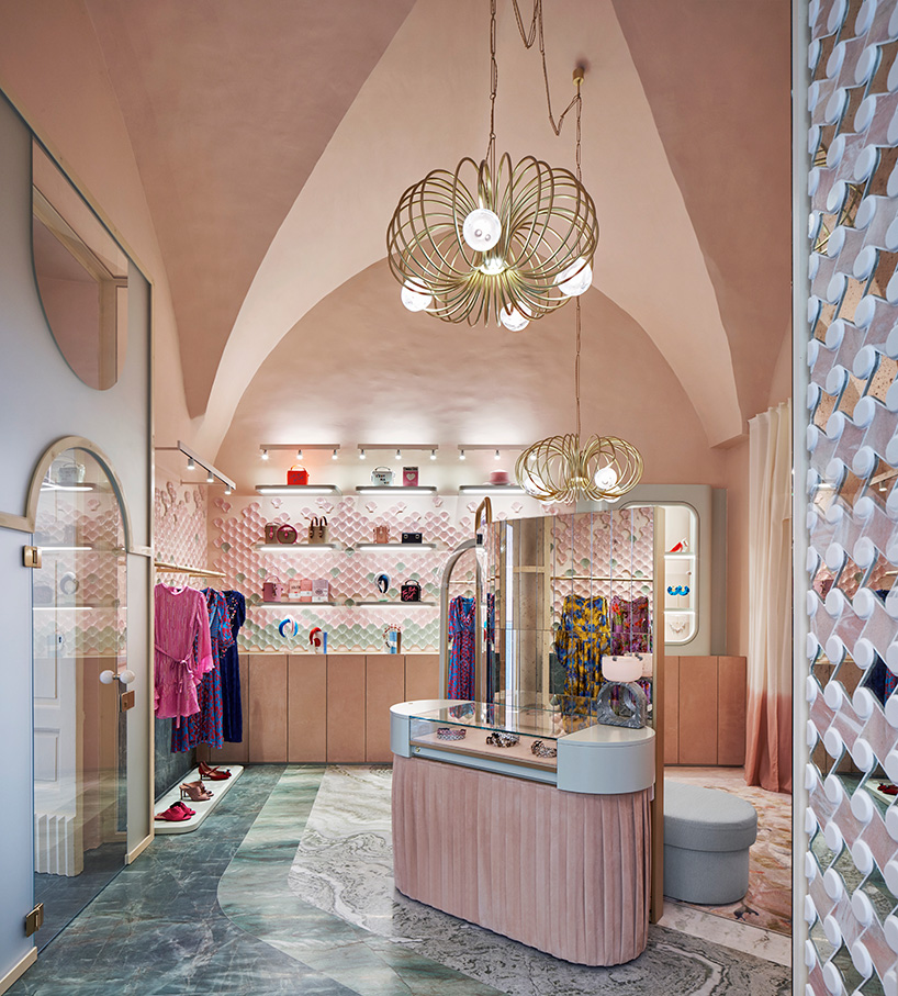 cristina celestino bathes the pink closet boutique in soothing pastel pink designboom