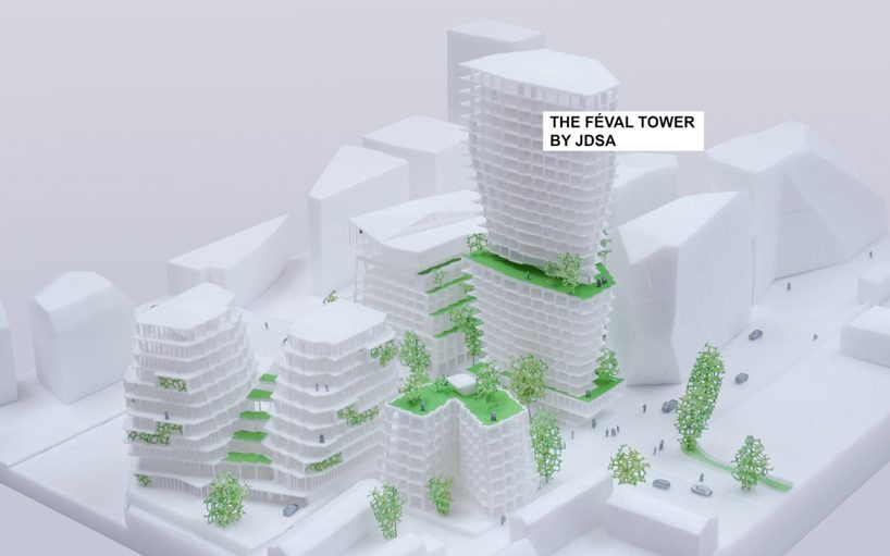 JDS architects' 'féval tower' wins competition for a new residential complex in france designboom