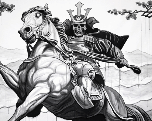 black & gray tattoo artist jun cha works across sculpture and painting in his creations