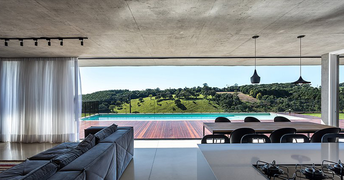 michel macedo arquitetos builds a concrete house in brazil