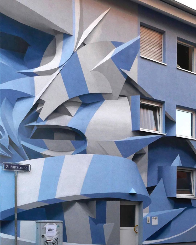 peeta paints large-scale optical illusion murals to transform buildings - 2