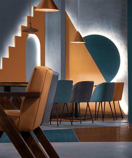 Colored Volumes Shape Restaurant By Renesa Architecture