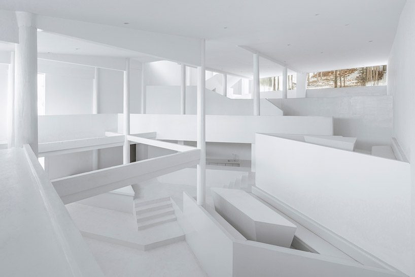 a zig-zagged entrance articulates STUDIO QI's annso hill hotel in china designboom