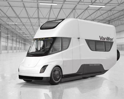 tesla semi RV concept imagines zero-emission motorhome