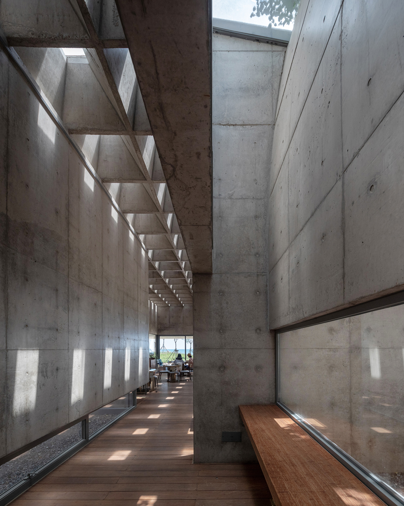 concrete waffle beams bring natural light into vector architects' restaurant in china designboom