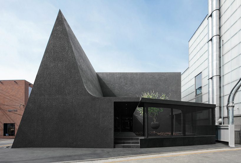 WGNB combines a black circle, quadrangle + triangle for the flagship store of juun.j in seoul