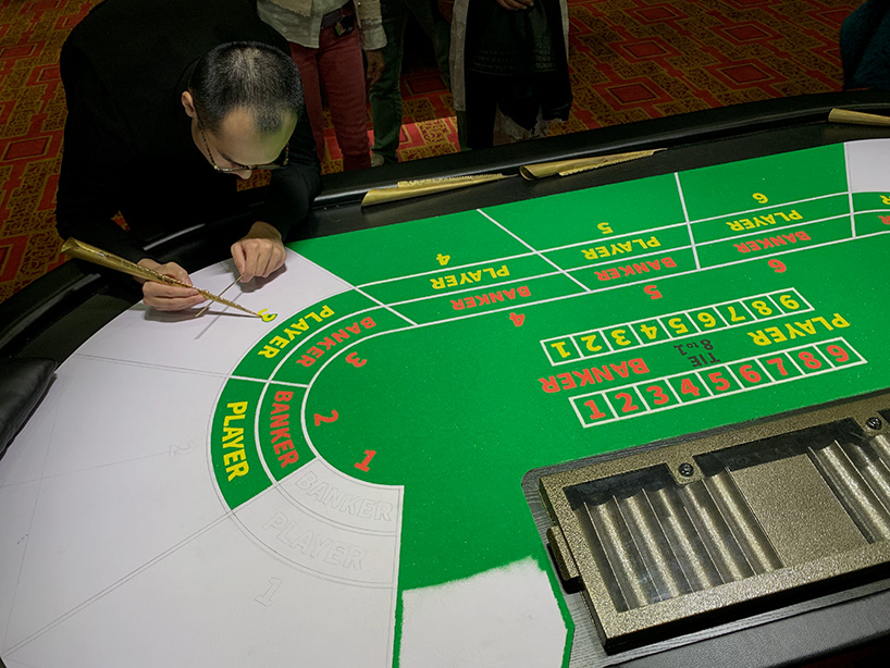 xu zhen employs tibetan mandala tradition to create gambling tables at art basel 2019 designboom