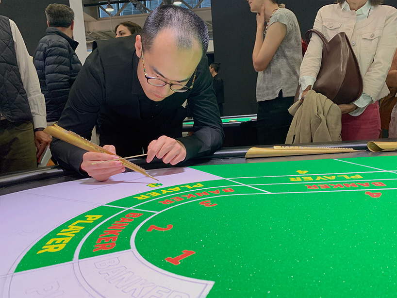 xu zhen employs tibetan mandala tradition to create gambling tables at art basel 2019 designboom