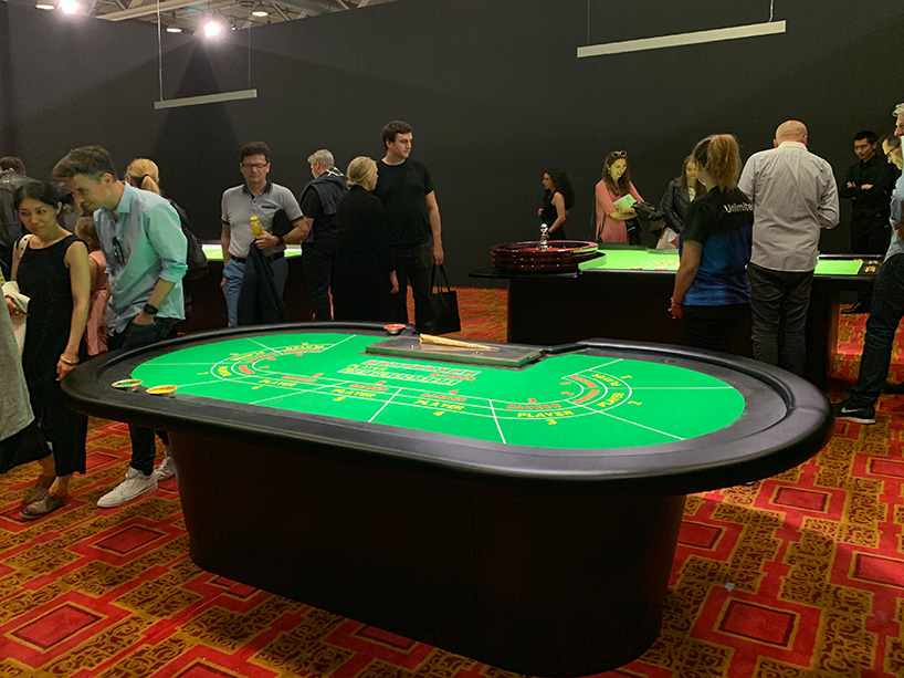 xu zhen employs tibetan mandala tradition to create gambling tables at art basel 2019 designboom