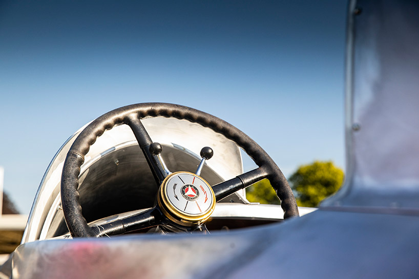 driving premiere of the mercedes-benz SSKL streamlined racing car at pebble beach designboom