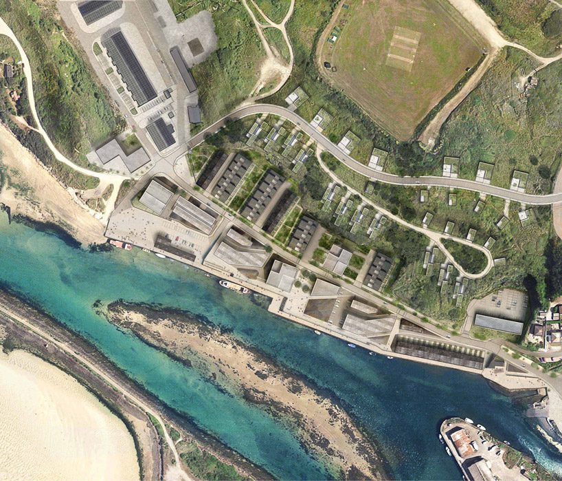 feilden clegg bradley granted permission to regenerate a historic harbour in cornwall, UK designboom
