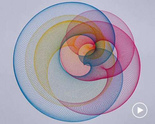 james nolan gandy's drawing machines produce intricate geometric artworks