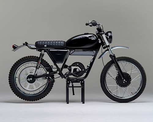 mokka custom electrifies an all-black classic garelli KL50 motorcycle