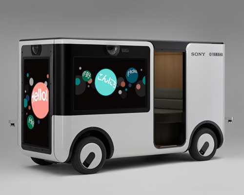 sony and yamaha design driverless cart that doubles up as mobile advertising board