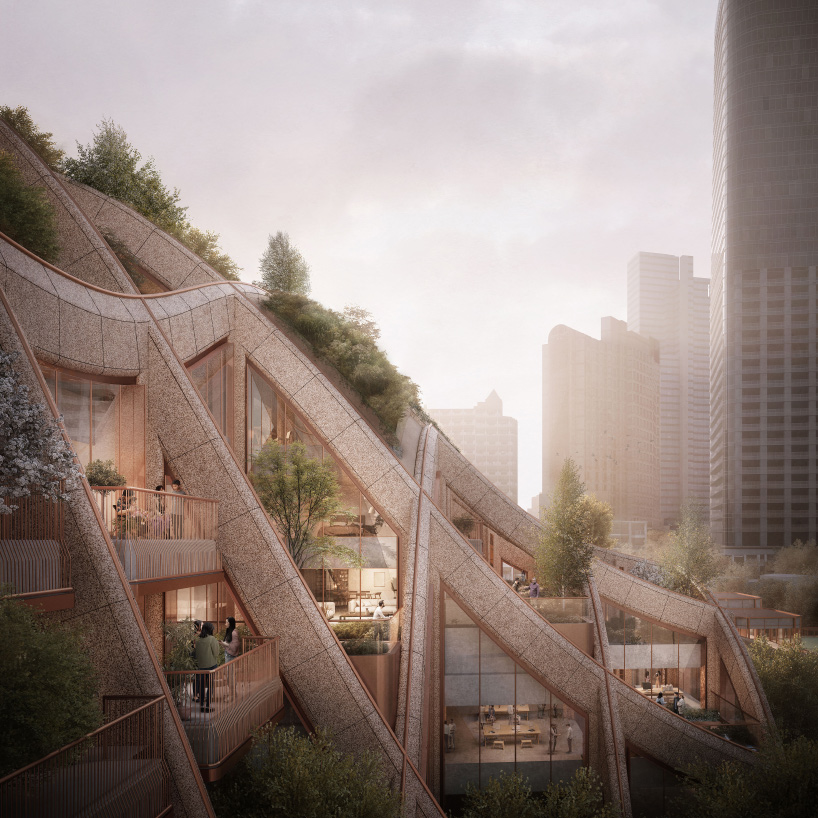 heatherwick studio plans giant 'planted pergola' for mixed-use tokyo development - 5