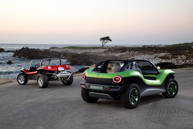 volkswagen presents all-electric ID beach buggy at pebble beach concours d'elegance designboom