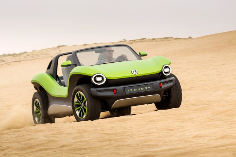 volkswagen presents all-electric ID beach buggy at pebble beach concours d'elegance designboom