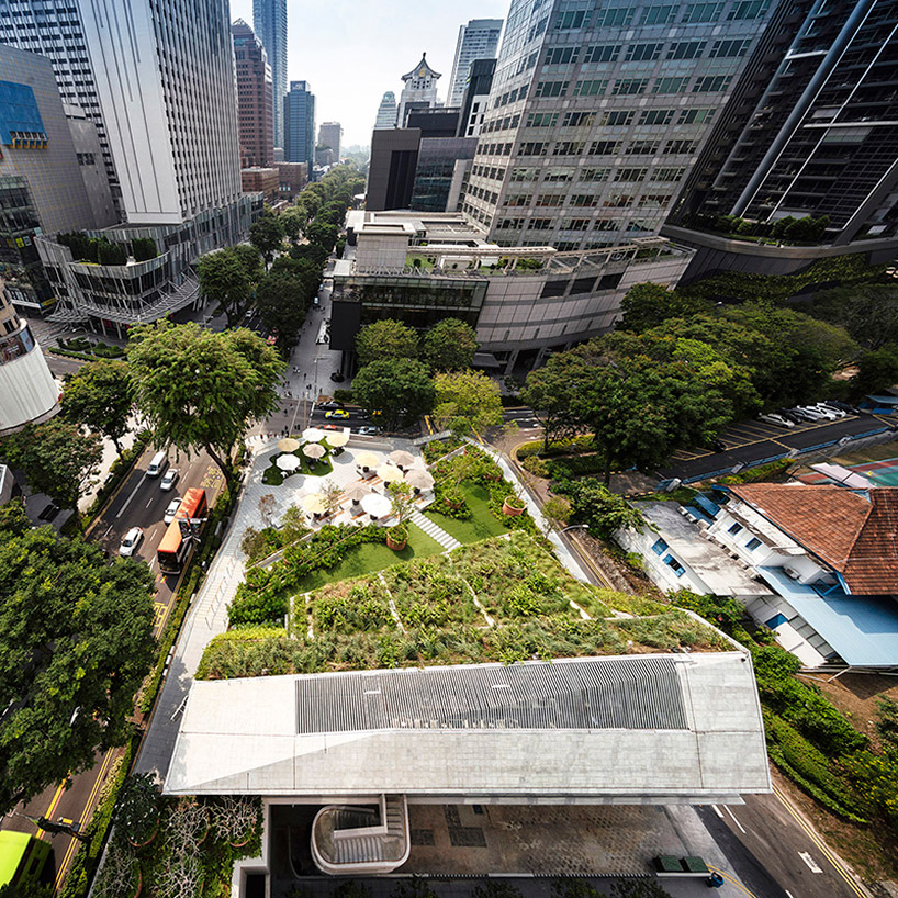 woha tops singapore's design orchard with a luscious green rooftop