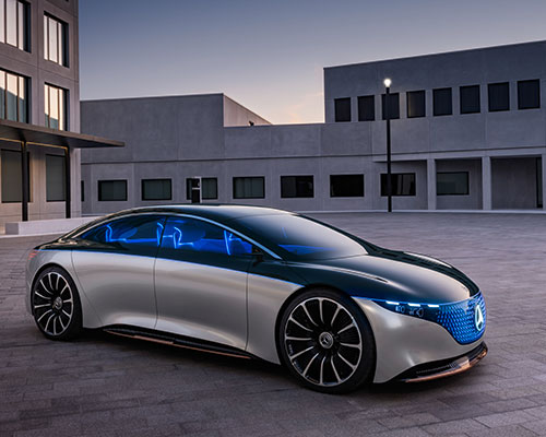 two-tone mercedes-benz vision EQS sustainably crafted for green mobility