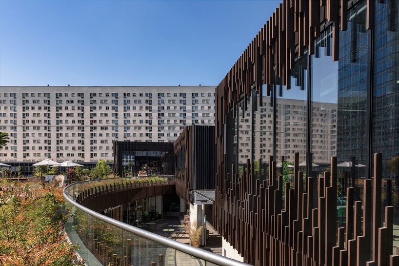malka architecture uses recycled bamboo to clad oxygen multi-purpose complex in paris designboom