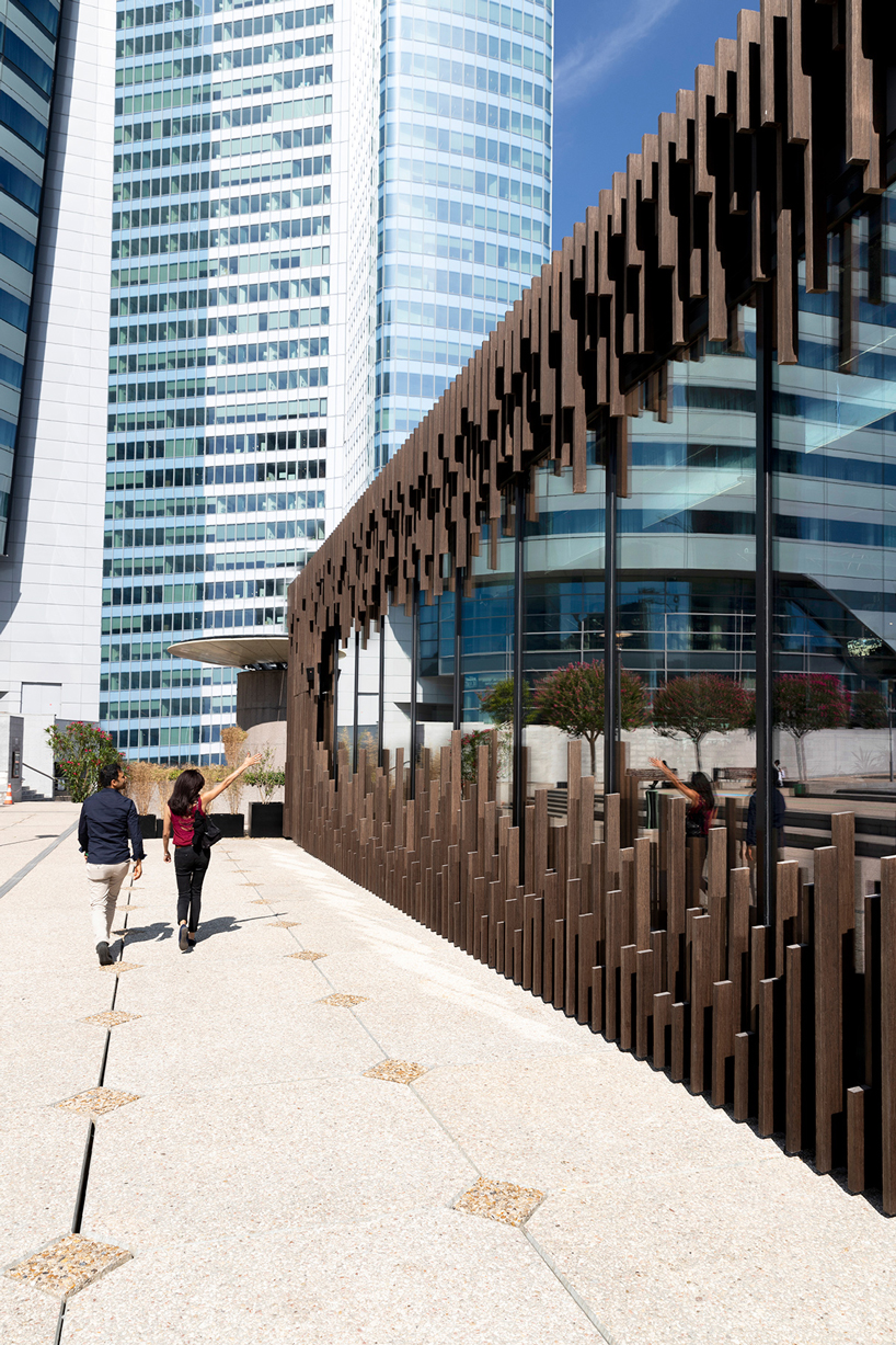 malka architecture uses recycled bamboo to clad oxygen multi-purpose complex in paris designboom