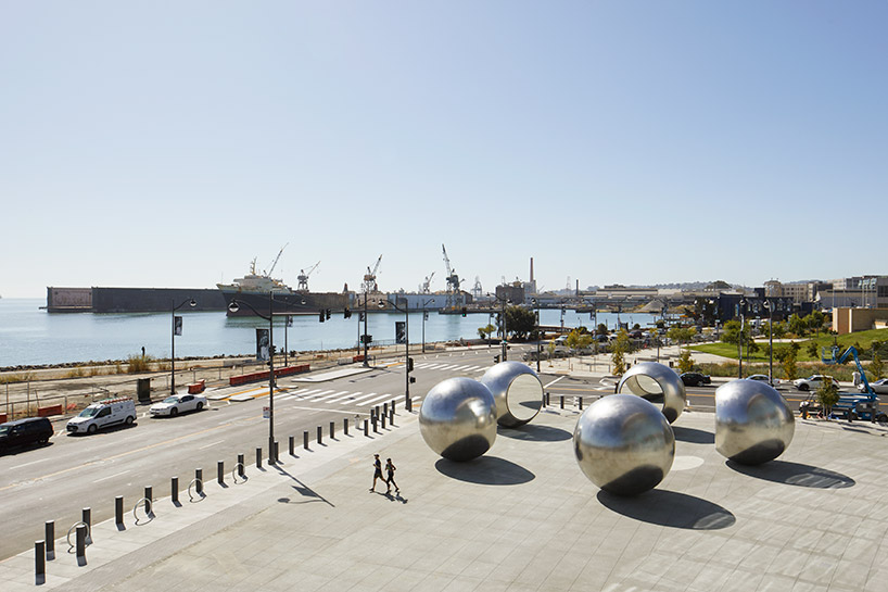 olafur eliasson seeing spheres create an environment of multilayered, reflected spaces