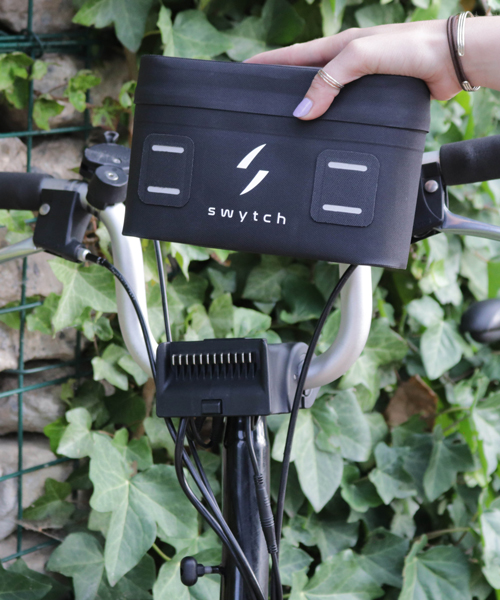 handheld 'swytch kit' turns regular bikes into electric