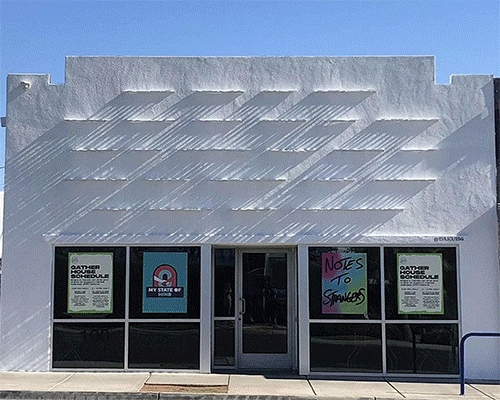 DAKU quotes shakespeare in his new shadow mural located in las vegas