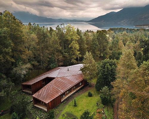 in a rainy region of chile, LLU house references water's molecular structure