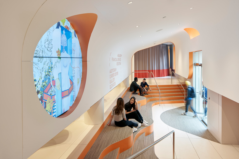 new face of RISD by WORKac expresses orange detailing and perforation